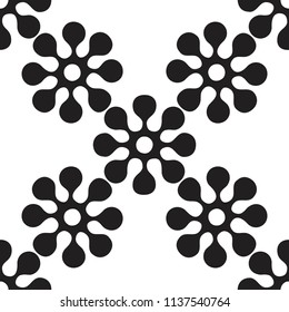 Vector seamles pattern of round flowers
