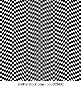Vector seamless 3d abstract pattern. Optical illusion. 