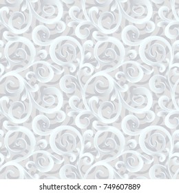 Vector seamless 3d ornate winter background. Eps-8