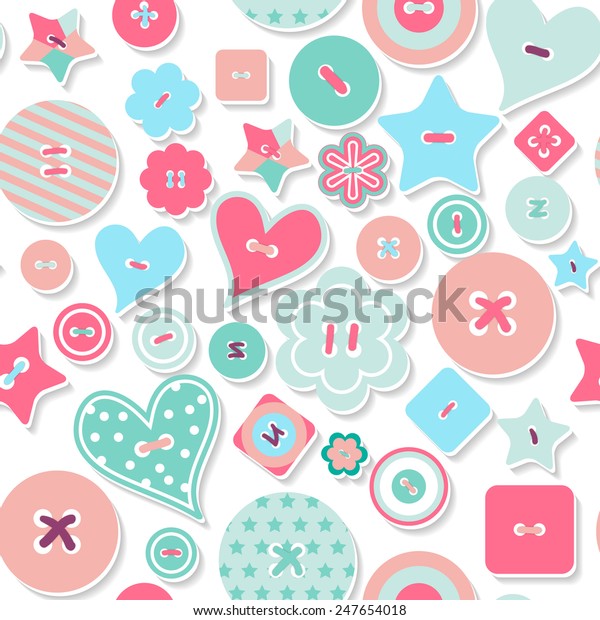 Vector Seamless 3d Pattern Cute Background Stock Vector (royalty Free 