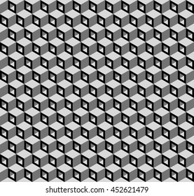 Vector seamless 3D pattern. Modern stylish texture.