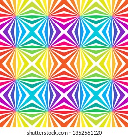 Vector seamless abstract background. Bright rainbow grid.