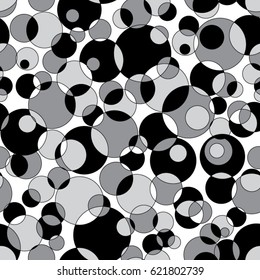 Vector seamless abstract background with circles.
