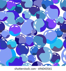 Vector seamless abstract background with colorful shiny balls. 