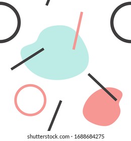 Vector seamless abstract background with geometric shapes. Minimalistic simple trendy background designed for fabric, web, paper and all prints

