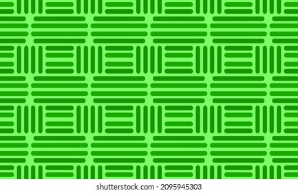 Vector seamless abstract background. Geometric pattern of green parallel lines. Horizontal and vertical lines. Minimal design for web, card, banner, poster. Green gradient colors. Illustration EPS 10.