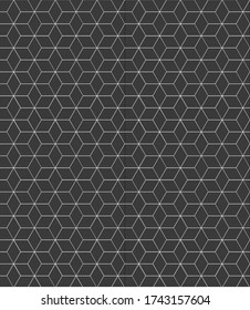 Vector seamless abstract background with honeycombs in black and white.