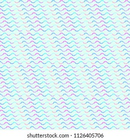 Vector seamless abstract background in light tones zigzags of multicolored oval-shaped spots pattern for paper design, curtains scarves hijab upholstery fabric