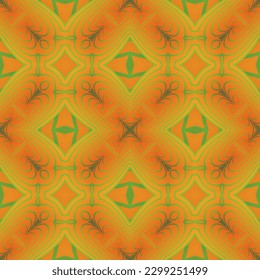 Vector seamless abstract background in orange color combined with red color