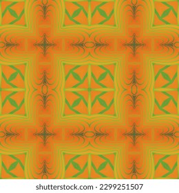 Vector seamless abstract background in orange color combined with red color