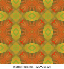 Vector seamless abstract background in orange color combined with red color