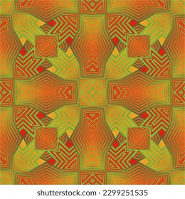 Vector seamless abstract background in orange color combined with red color