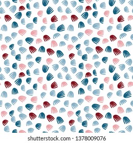 Vector  seamless abstract background with small pastel colored elements, freehand doodles pattern.