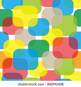 Vector seamless abstract background with square figures