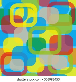 Vector seamless abstract background with square figures