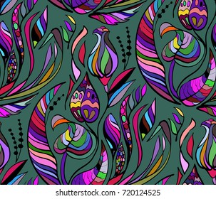 Vector seamless abstract colored pattern