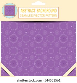 Vector seamless abstract dark lilac pattern in the package with pattern unit and shadow.