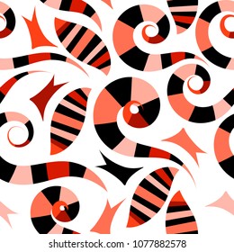 Vector seamless abstract decorative pattern in a modern warm color for the design of fabric, textiles, umbrellas