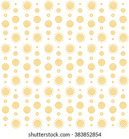 Vector seamless abstract doodle circles pattern. Texture for web, print, home decor, wallpaper, spring summer fashion textile, fabric,  wrapping paper, children background.