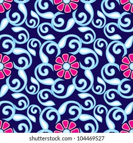 vector seamless abstract floral  background