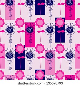 vector seamless abstract floral background