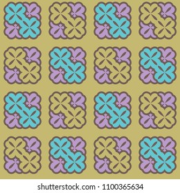 Vector seamless abstract floral pattern. 