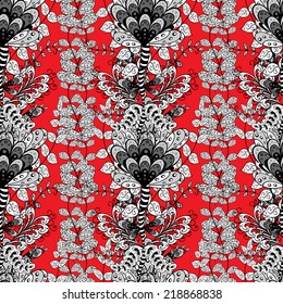 vector seamless abstract floral pattern, 