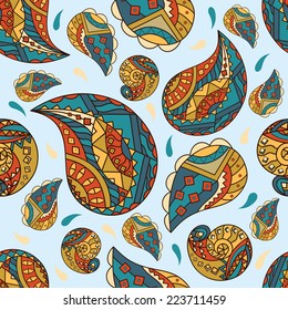 Vector seamless abstract floral pattern. Seamless pattern can be used for wallpapers, pattern fills, web page backgrounds,surface textures. 