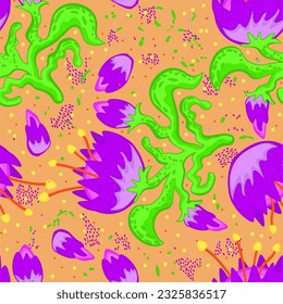 Vector seamless abstract floral pattern.