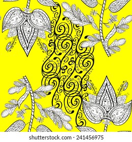 vector seamless abstract floral pattern, 