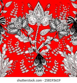 vector seamless abstract floral pattern,