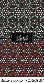 Vector Seamless Abstract Floral Pattern Set