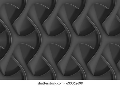 Vector seamless abstract geometric 3d waves pattern