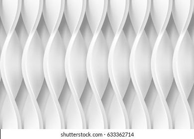 Vector Seamless Abstract Geometric 3d Waves Pattern