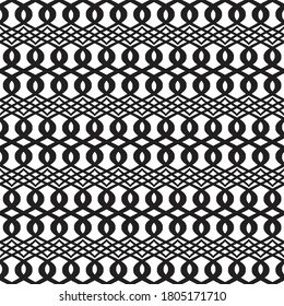 Vector Seamless Abstract geometric black and white fashion design print pattern texture