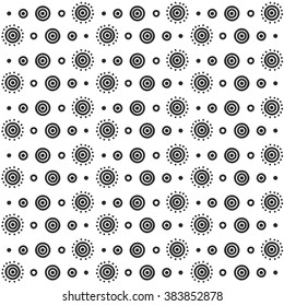 Vector seamless abstract geometric black and white pattern. Texture for web, print, home decor, wallpaper, spring summer fashion textile, fabric,  wrapping paper, children background.
