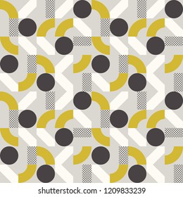 Vector seamless abstract geometric modern style pattern.