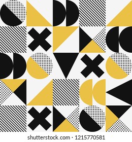 Vector seamless abstract geometric modern style pattern.