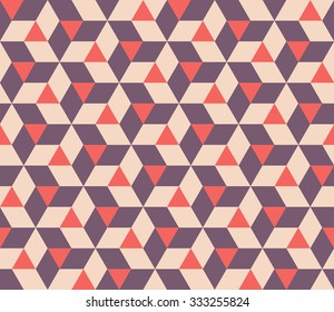 Vector Seamless  Abstract Geometric Triangle Rhombus Tiling Shapes Pattern Background