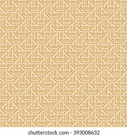 Vector seamless abstract geometrical pattern from bright golden stripes with metallic shine. Glamorous holiday background. Wrapping paper, Art deco wallpaper, page fill