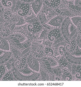 Vector seamless abstract hand-drawn ethnic pattern