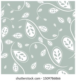 Vector Seamless abstract hand-drawn floral pattern, wavy background. Seamless pattern can be used for wallpaper, pattern fills, web page background, surface textures