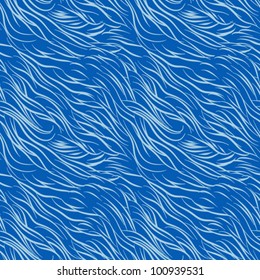 Vector seamless  abstract hand-drawn pattern with waves