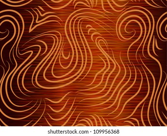 Vector seamless abstract hand-drawn pattern with waves