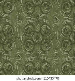 Vector seamless abstract hand-drawn pattern with waves