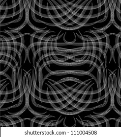 Vector seamless abstract hand-drawn pattern with waves