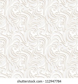 Vector seamless abstract hand-drawn pattern with waves