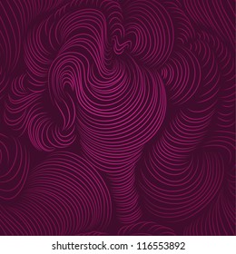 Vector seamless abstract hand-drawn pattern with waves