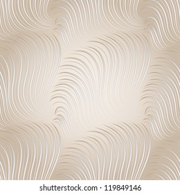 Vector seamless abstract hand-drawn pattern with waves