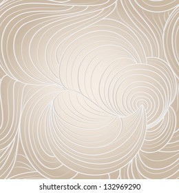 Vector seamless abstract hand-drawn pattern with waves